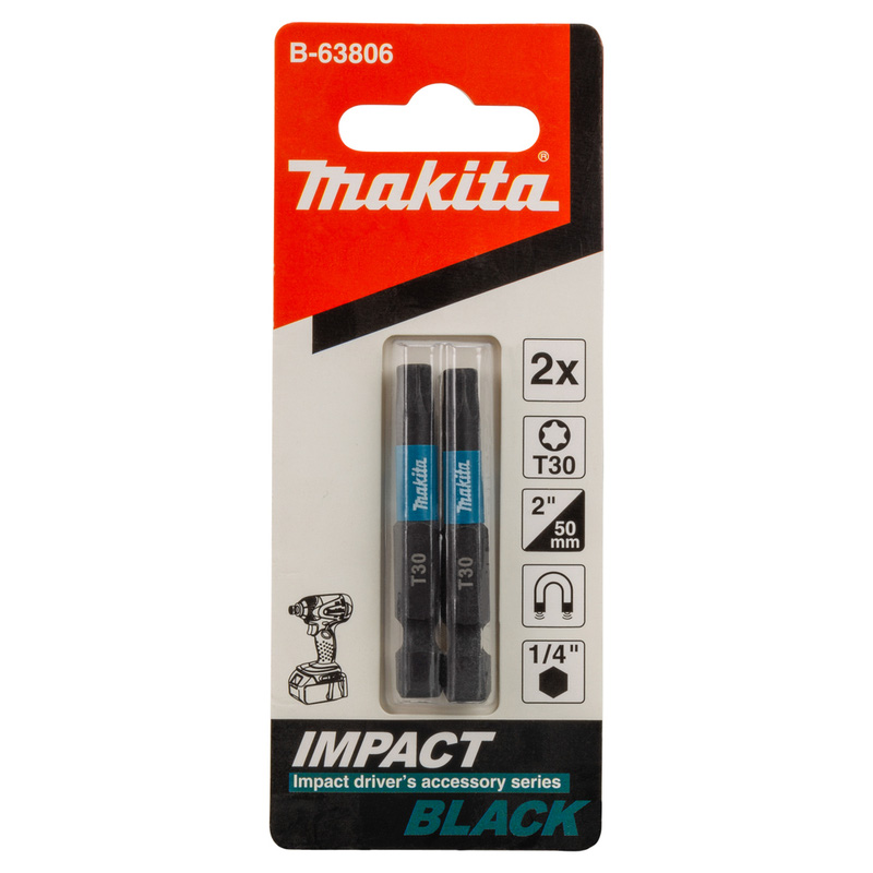 Makita Impact Rated 50mm Black Bit T30