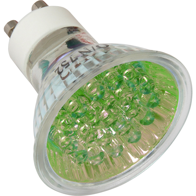 LED Glass GU10 Lamp Green