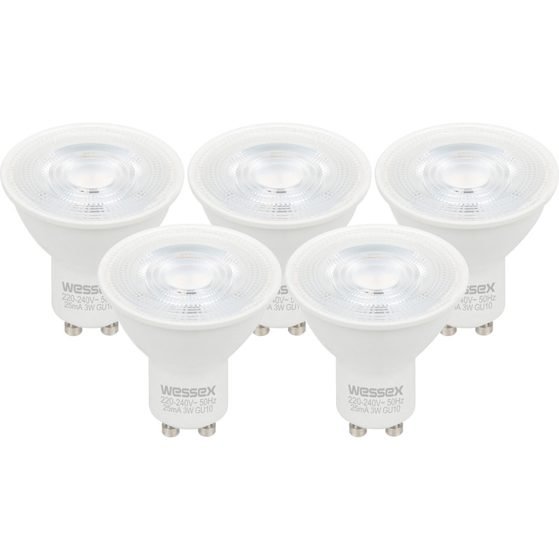 Wessex LED GU10 Bulb Lamp 2.4W Warm White 230lm