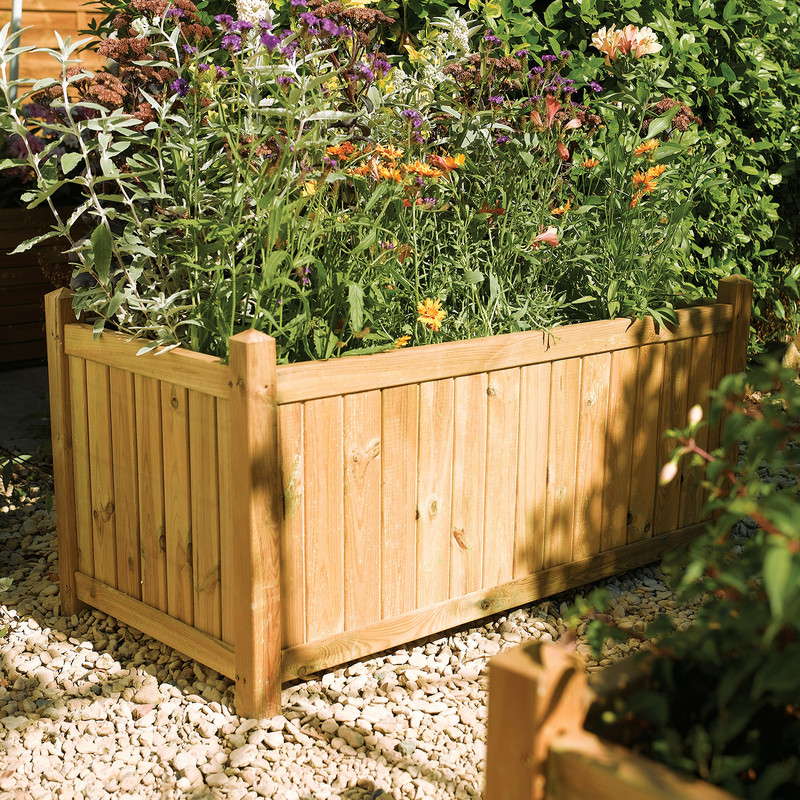 Rowlinson Rectangular Planter 50cm (h) x 50cm (w) x 100cm (d)