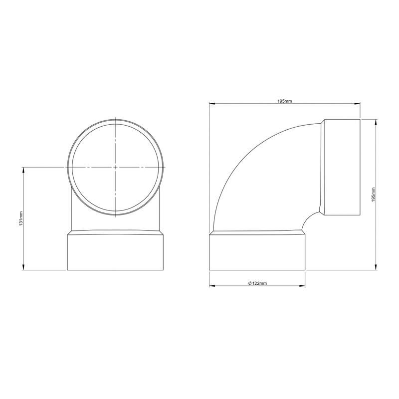 Be Modern Colman Flue Pipe 5'' French Grey