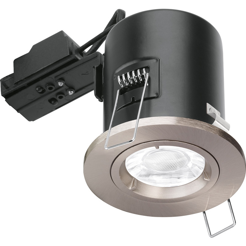 Enlite Fixed Fire Rated GU10 Downlight EN-FD101SN Satin Nickel