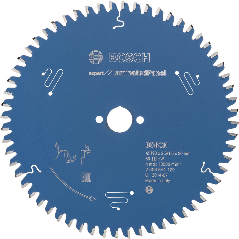 Bosch EXPERT Laminated Panel Circular Saw Blade 190 x 20 x 60T
