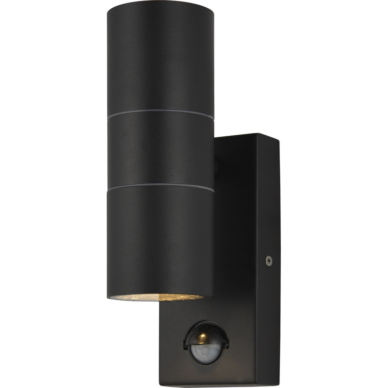 Zink Leto Up & Down Wall Light IP44 With PIR