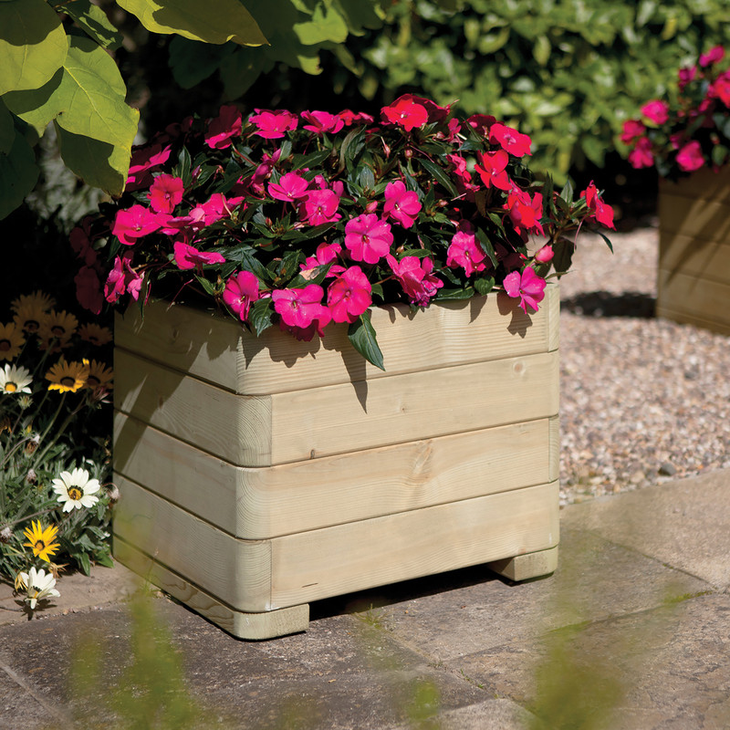 Rowlinson Marberry Square Planter 39cm (h) x 50cm (w) x 50cm (d)