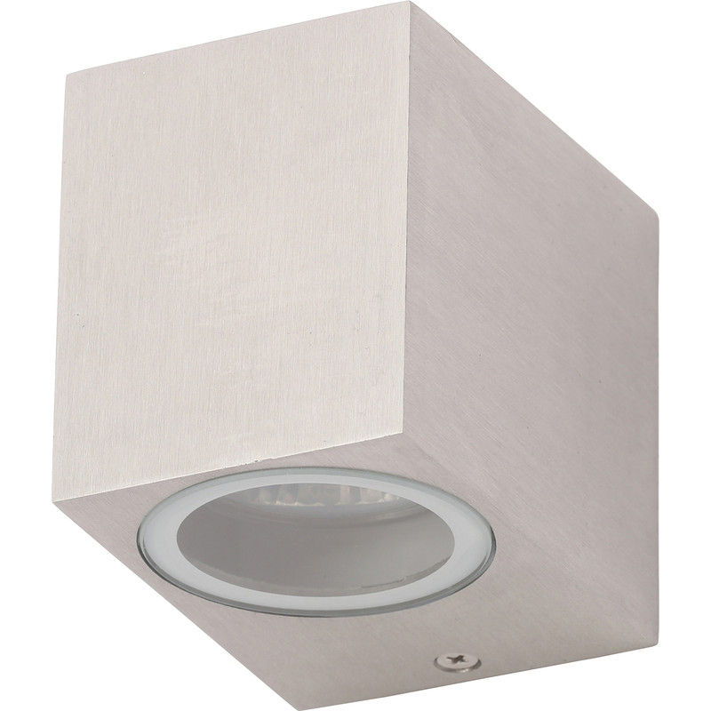 Zink Fleet GU10 Square Aluminium Light IP44 Up or Down 1 x 35W