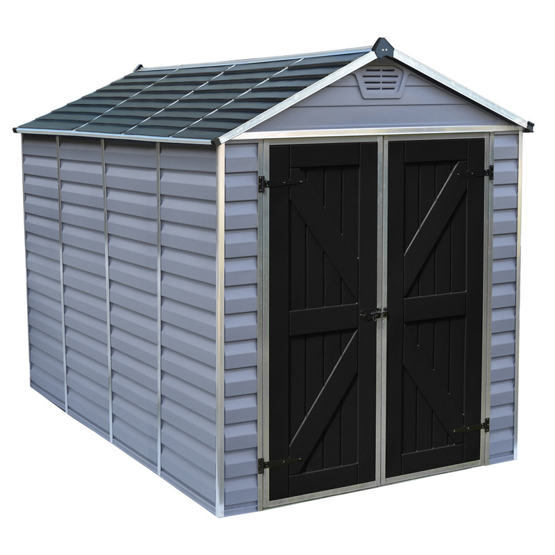 Rowlinson Palram Skylight Grey Deco Apex Shed 6 x 10