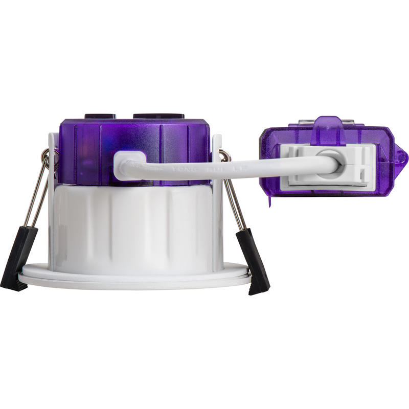 Luceco FType Ultra 1st/2nd Fix Dim2Warm Fire Rated IP65 LED Downlight White 4/6W 460/690lm CCT 3000/4000K Regressed