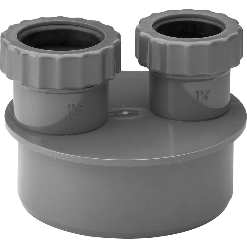 Double Waste Adaptor 32/40mm Grey