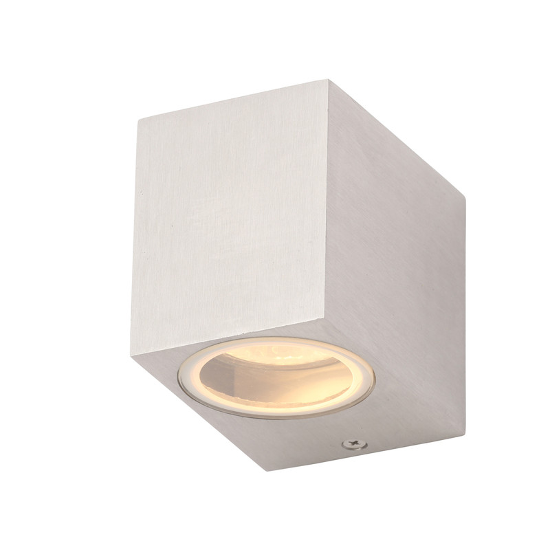 Zink Fleet GU10 Square Aluminium Light IP44 Up or Down 1 x 35W
