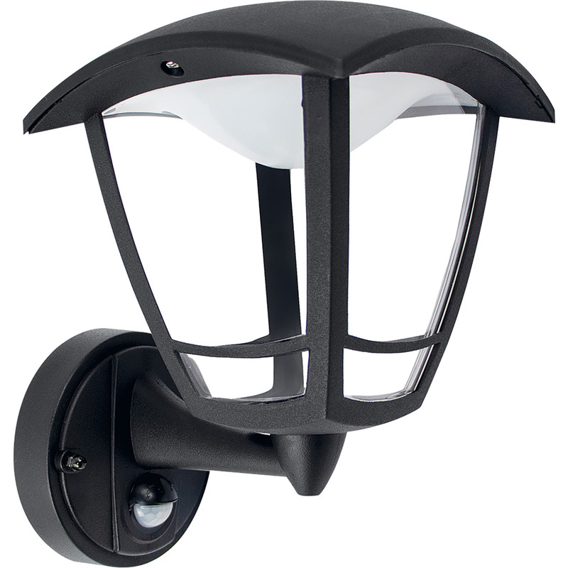 Luceco Exterior LED 4 Panel PIR Coach Lantern IP44 8W 640lm