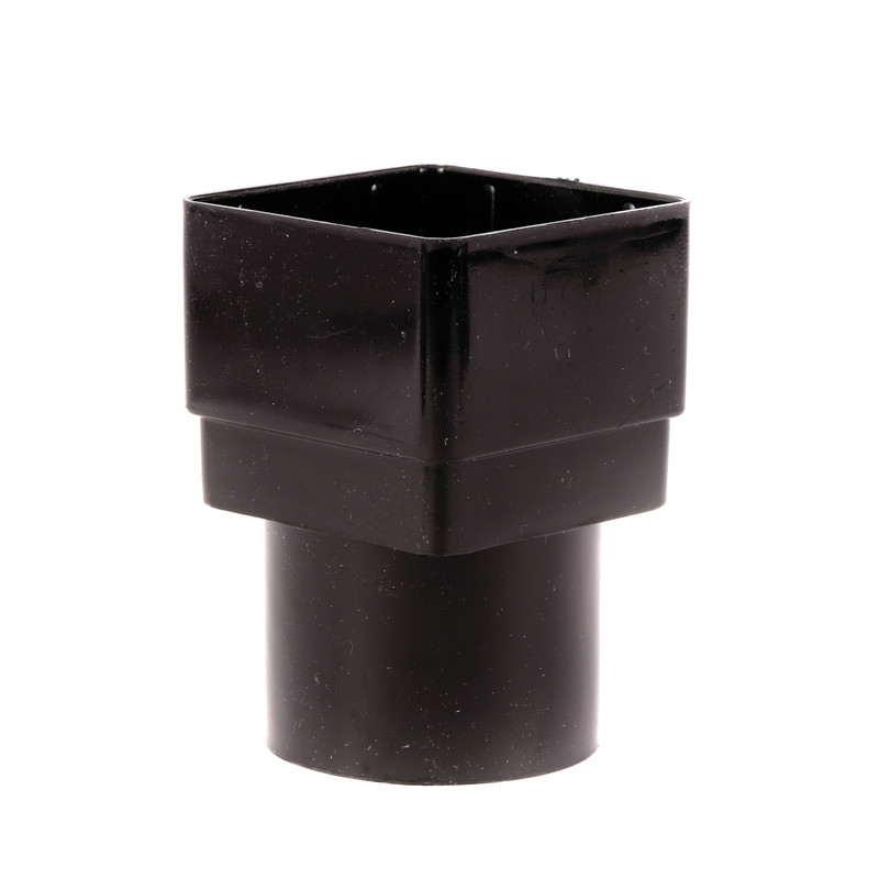 65mm Square - Round Adaptor Black