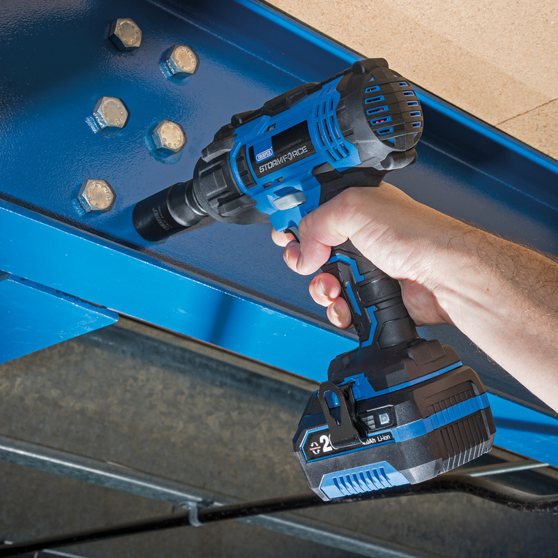 Draper Storm Force 20V Mid-Torque Impact Wrench, 1/2", 400Nm 1 x 4.0Ah