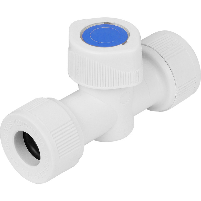 Isolating Valve 15mm Blue