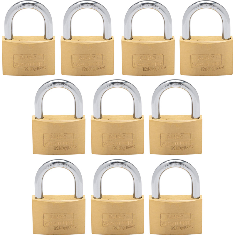 Burg-Wachter MAGNO Brass Keyed Alike Padlock Set 60mm
