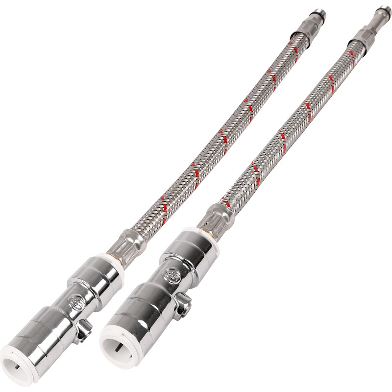 Elegant Flexible Monobloc Tap Connector with Isolating Valve M10 x 15mm