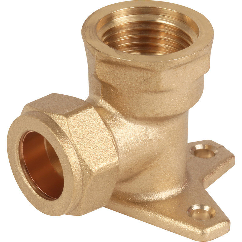 Made4Trade Compression Wallplate Elbow 22mm x 3/4"