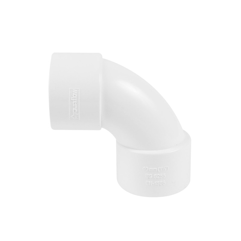 Solvent Weld Bend 92.5° 40mm White