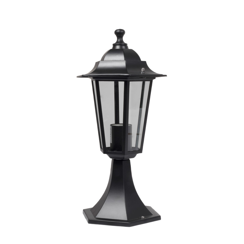Victorian Style IP33 Pedestal Lantern Black 60W ES