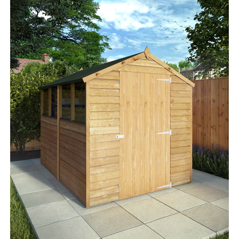 Mercia Overlap Apex Shed 8' x 6' - Single Door