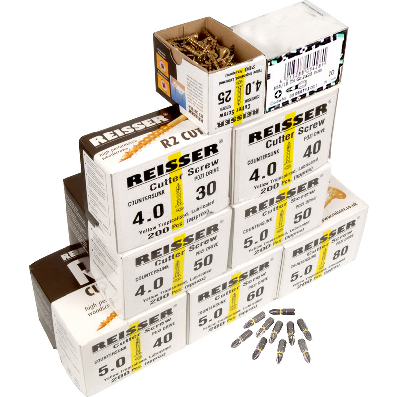 Reisser Cutter Pozi Screw Trade Pack