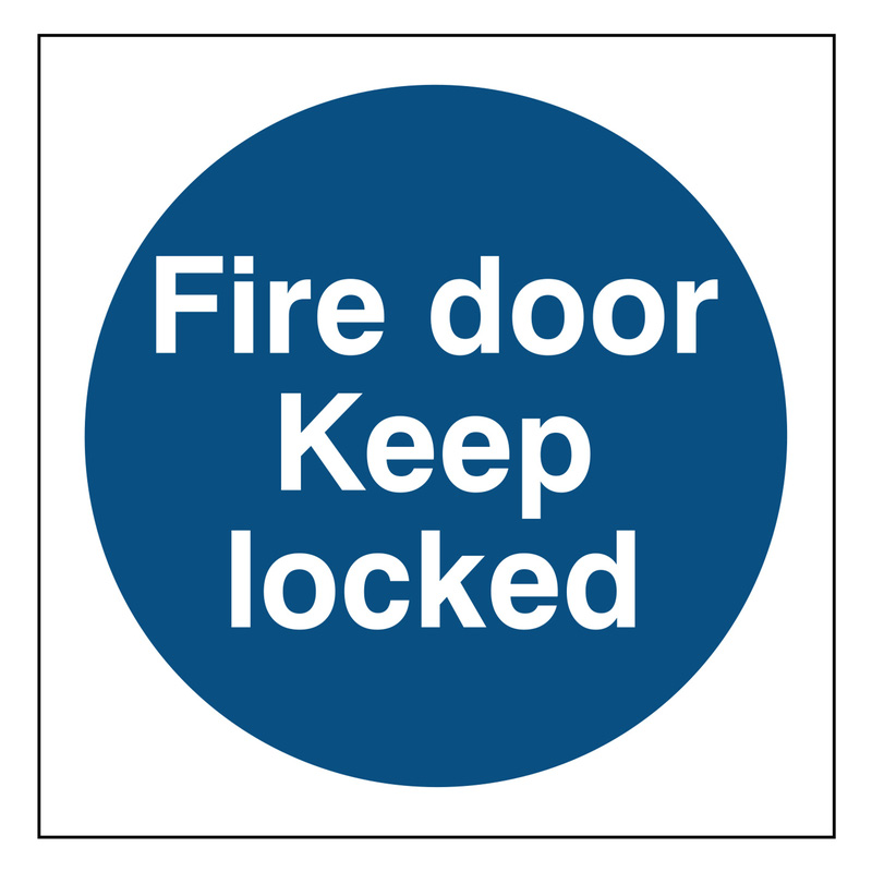 Fire Safety Sign Fire Door Keep Locked