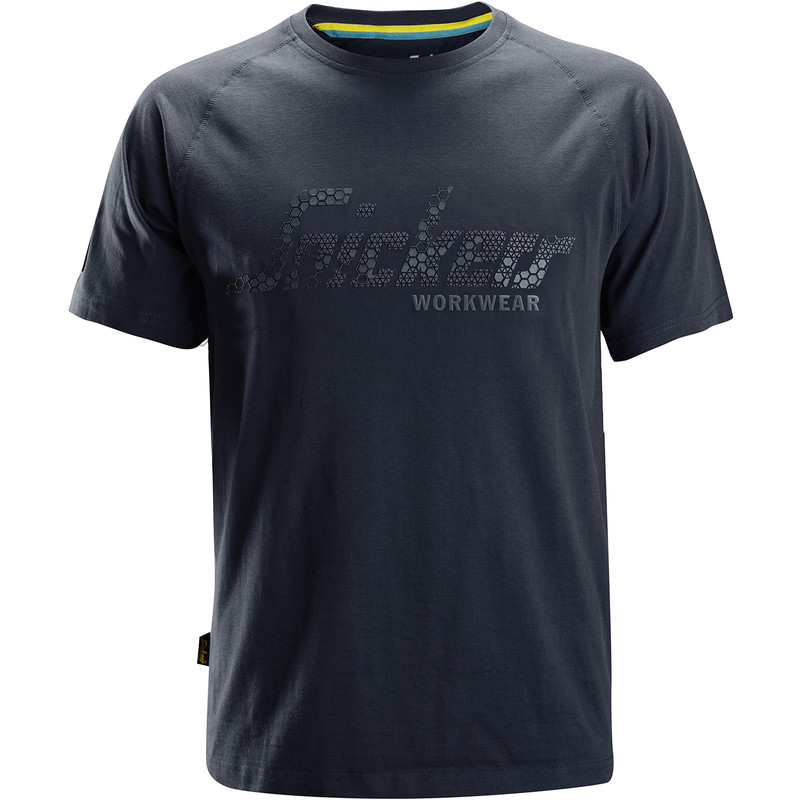 Snickers Logo T-Shirt Large Navy