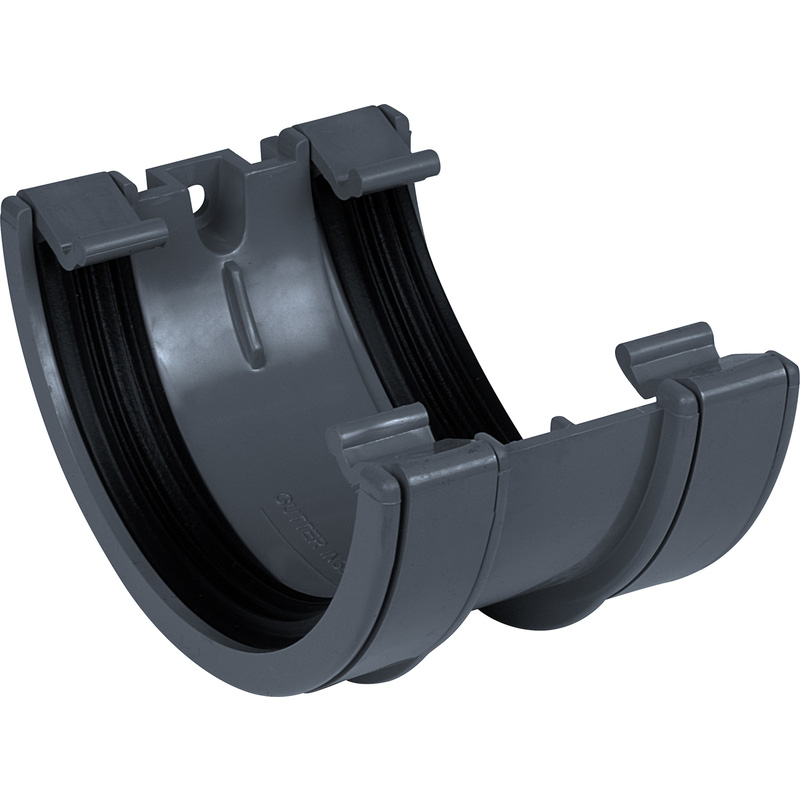 112mm Half Round Union Bracket Anthracite Grey
