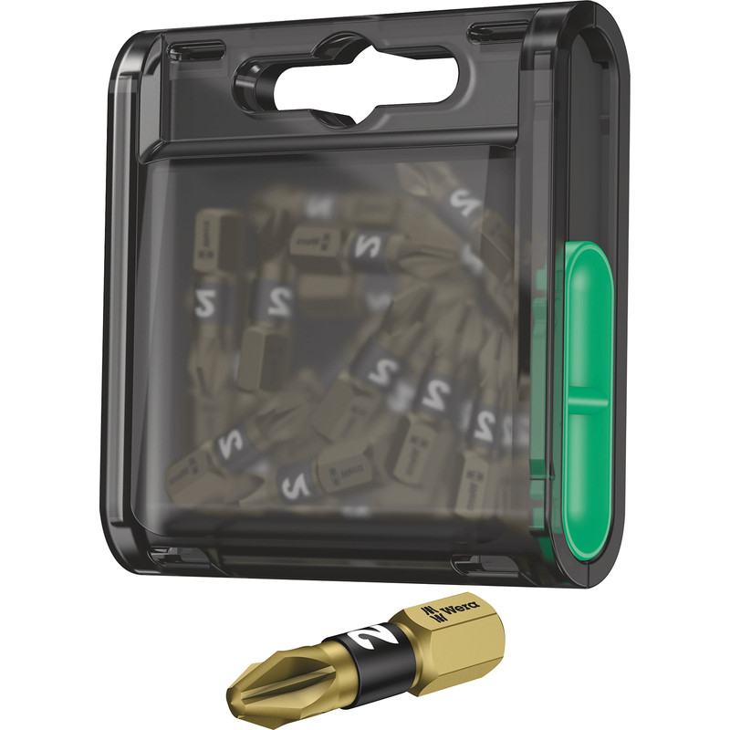 Wera Gold Bi Torsion Screwdriver Bit Box PZ2