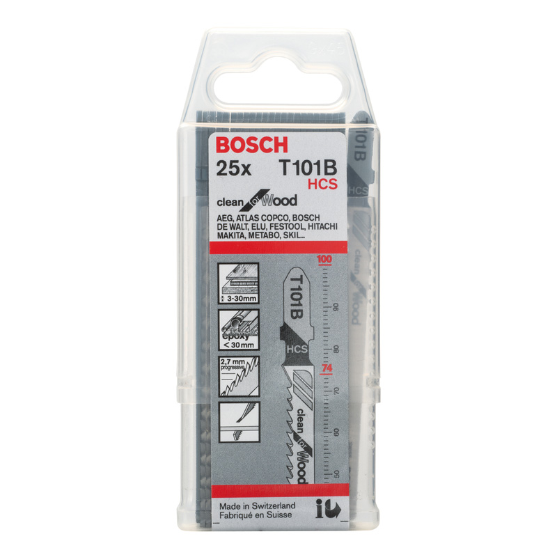 Bosch Bayonet Jigsaw Blade T101B Wood 25 Pack