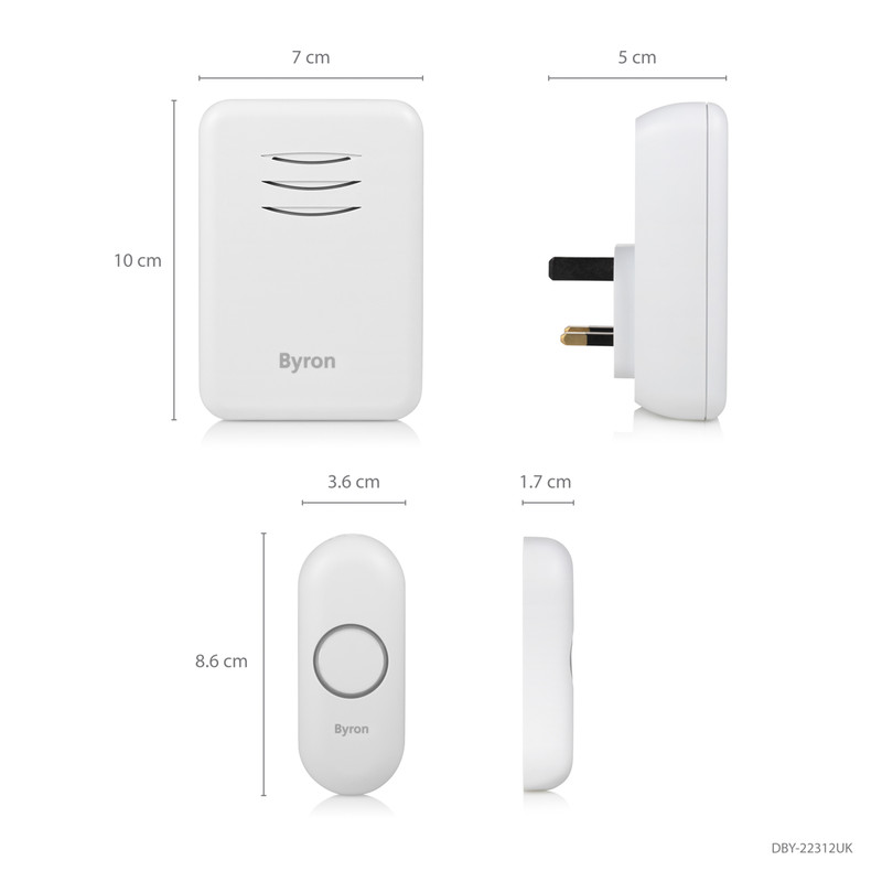 Byron Wireless Doorbell Set Plug-in