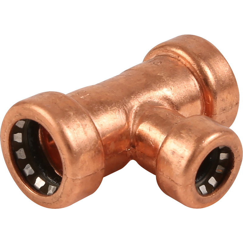 Pegler Yorkshire Tectite Sprint Push-Fit Reducing Tee 15 x 15 x 10mm