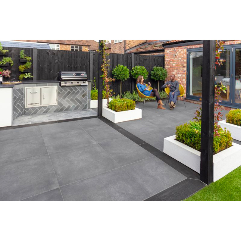 Marshalls Symphony Urban Porcelain Paving Slabs Steel 800 x 800 x 20mm