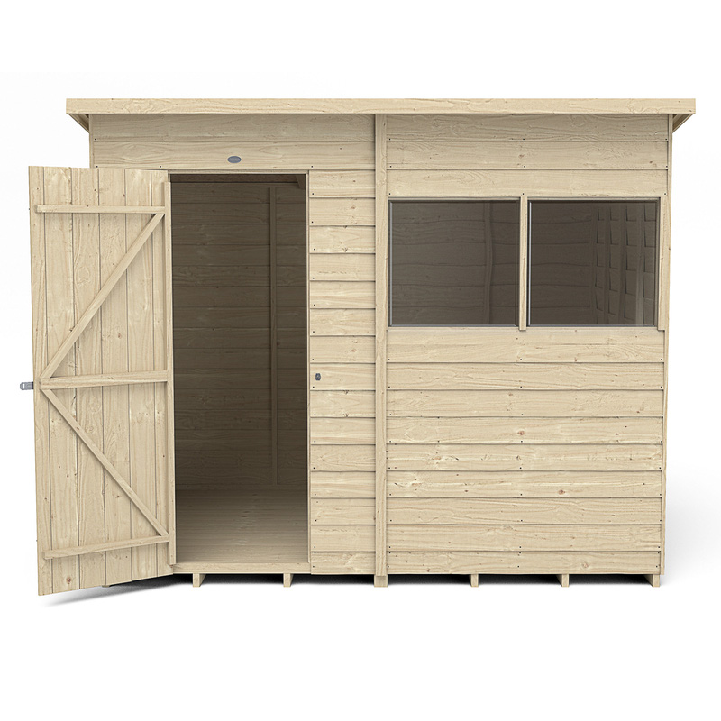 Forest Garden Overlap Pressure Treated Pent Shed 8' x 6'
