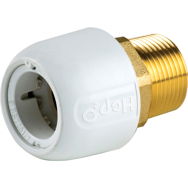 Hep2O Male Adaptor Brass Socket 22mm x 3/4"