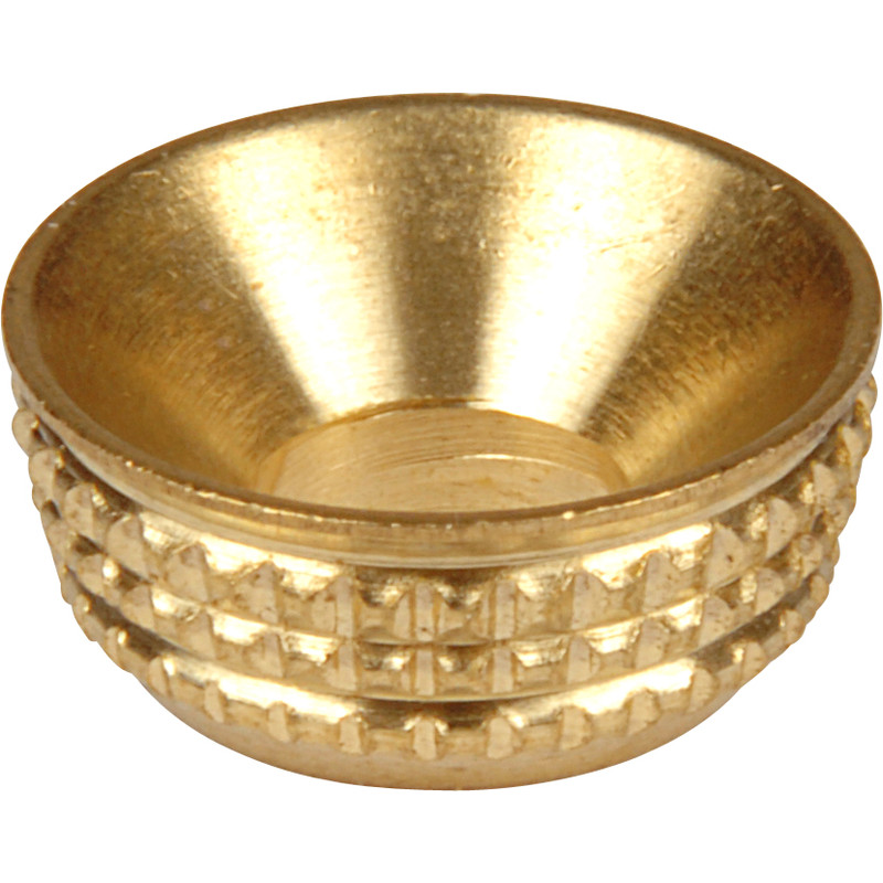 Screw Cup Socket Inset (Knurled) 8 Gauge