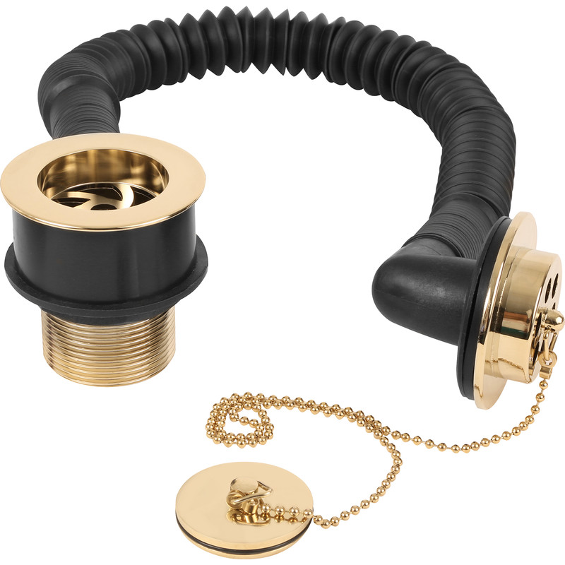 Deva 1 1/2" Brass Bath Waste Gold