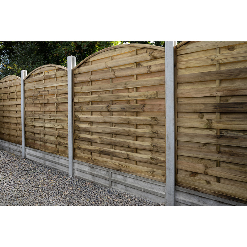 Forest Garden Pressure Treated Decorative Dome Top Fence Panel 6' x 6'