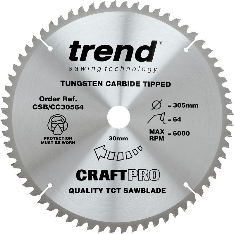 Trend Craft Circular Saw Blade 305 x 64T x 30mm CSB/CC30564