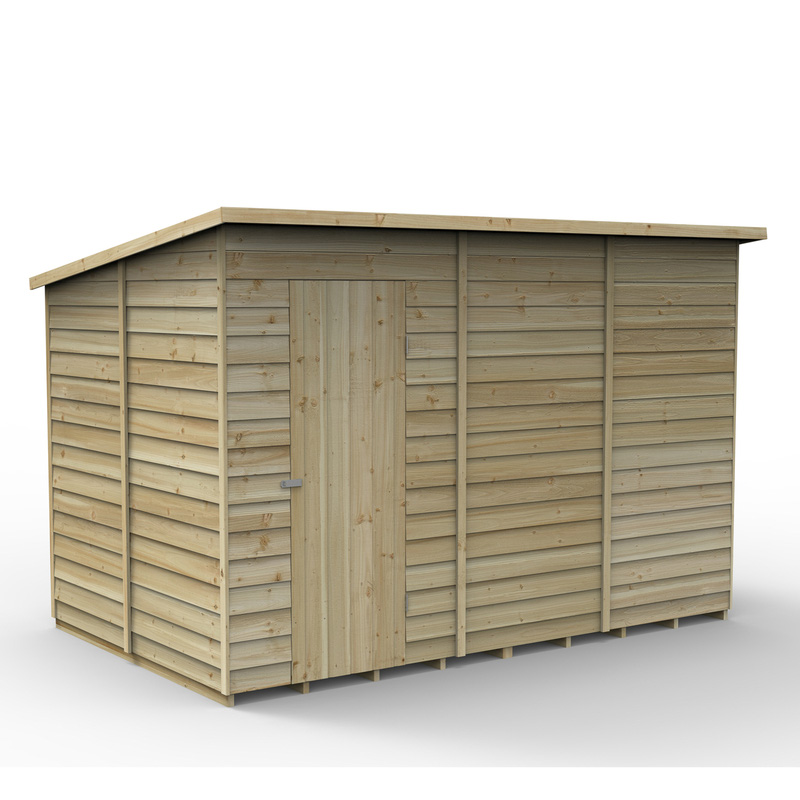Forest Garden Overlap Pressure Treated Pent Shed 10' x 6'