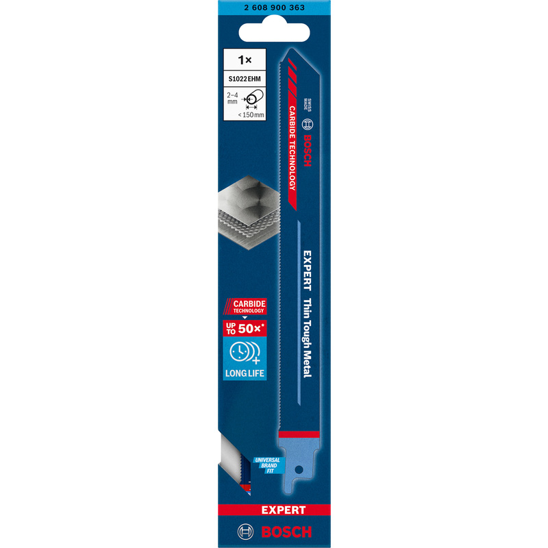 Bosch EXPERT Thin Tough Metal Carbide Sabre Saw Blade S1022EHM