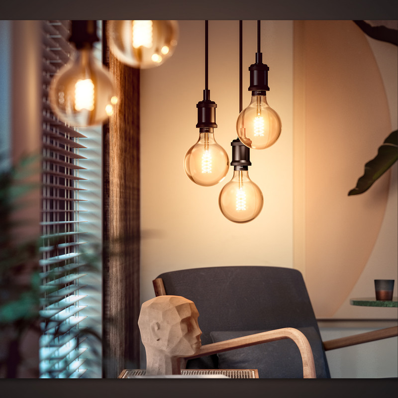 Philips Hue White Filament Bluetooth G125 E27/ES