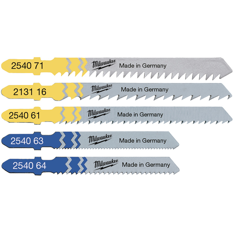 Milwaukee Jigsaw Blades - Mixed Wood, Metal & Plastic Set