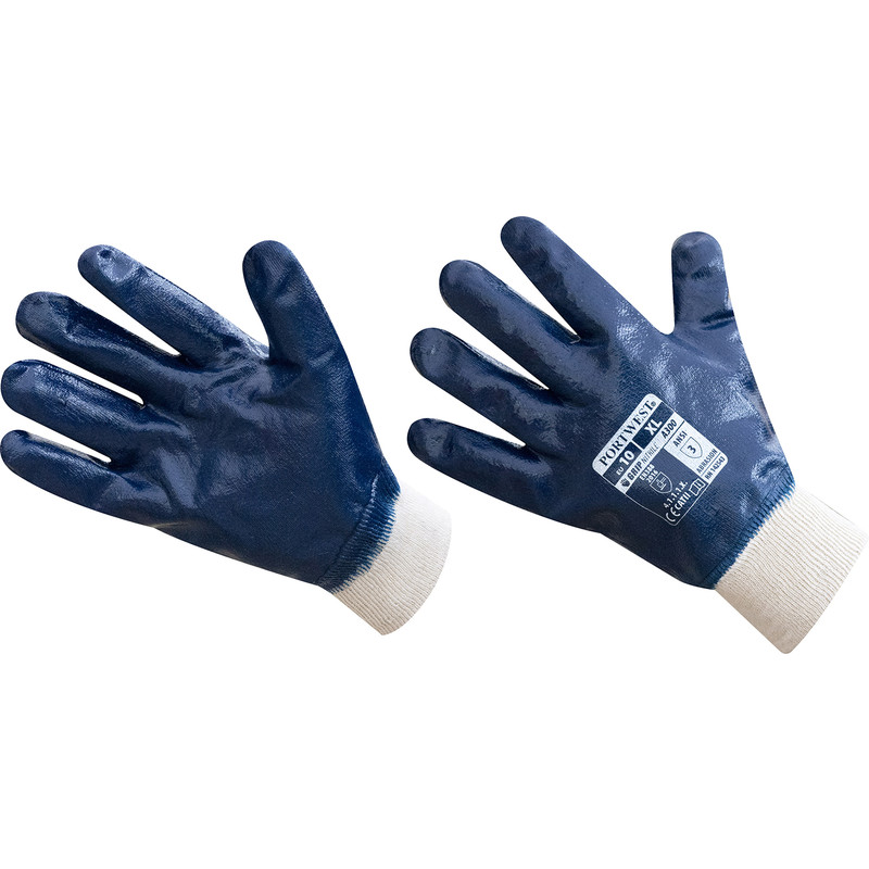 Nitrile Knit Wrist Gloves
