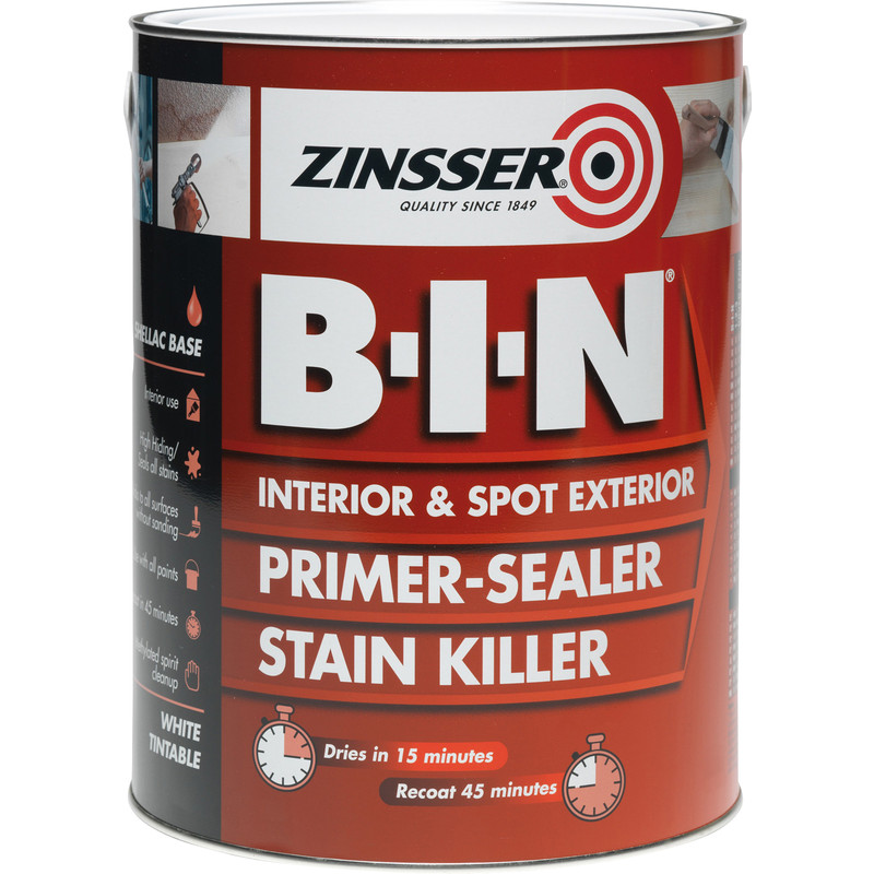 Zinsser B-I-N Primer Sealer Paint White 2.5L
