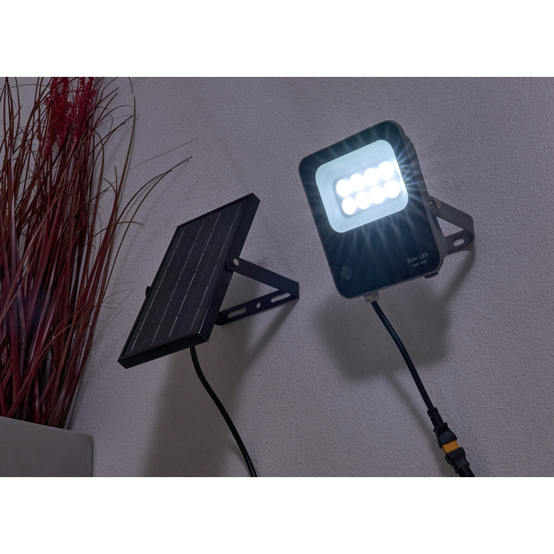 Zink Denby Solar IK10 Floodlight 300lm IP65 Grey