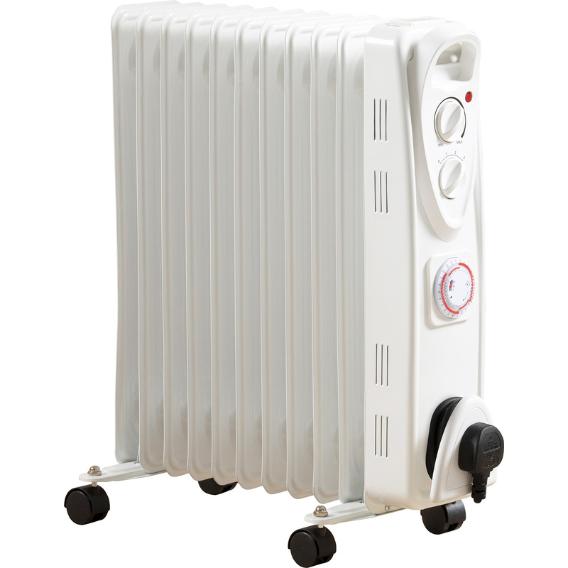 Daewoo Oil Filled Radiator with Timer 2500W 11 Fin