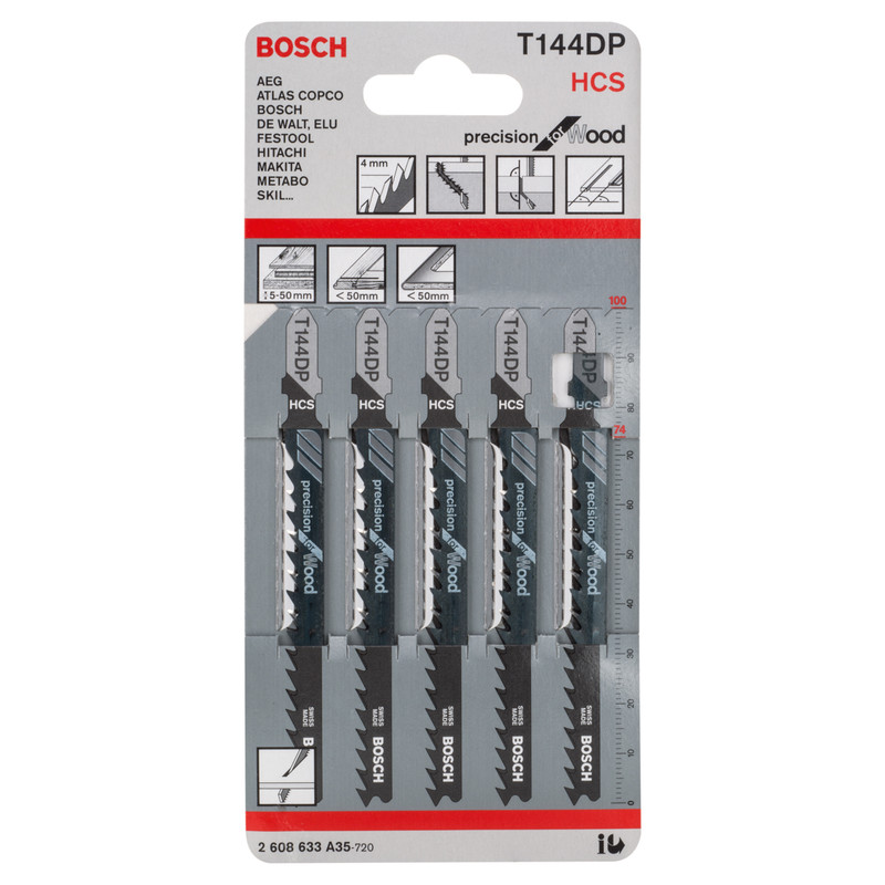 Bosch Bayonet Jigsaw Blade T144DP Wood