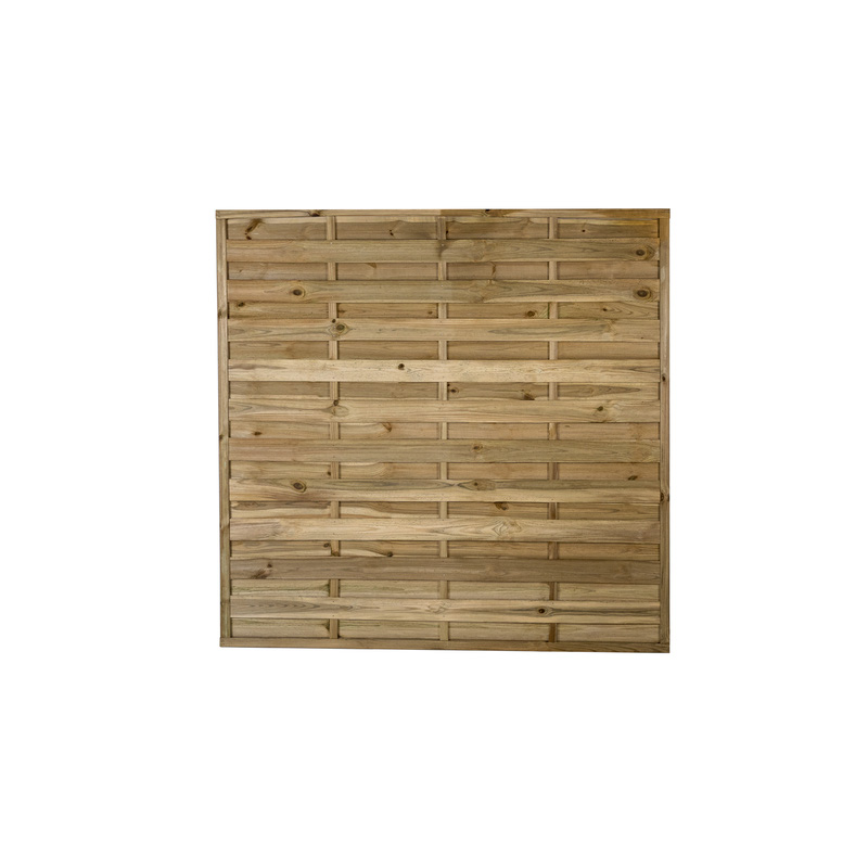 Forest Garden Pressure Treated Decorative Flat Top Fence Panel 6' x 6'