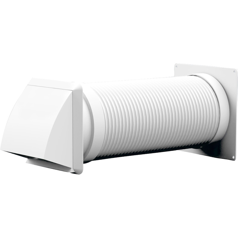 Cooker Hood Flexi Kit 125mm 1m White